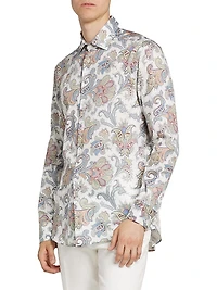 Paisley Button-Front Shirt