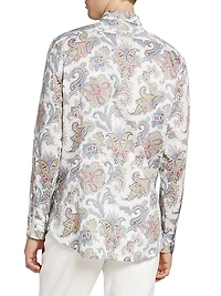 Paisley Button-Front Shirt