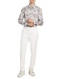 Paisley Button-Front Shirt