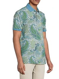 Paisley Cotton Polo Shirt