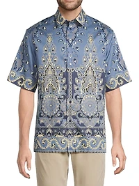 Paisley Cotton Camp Shirt