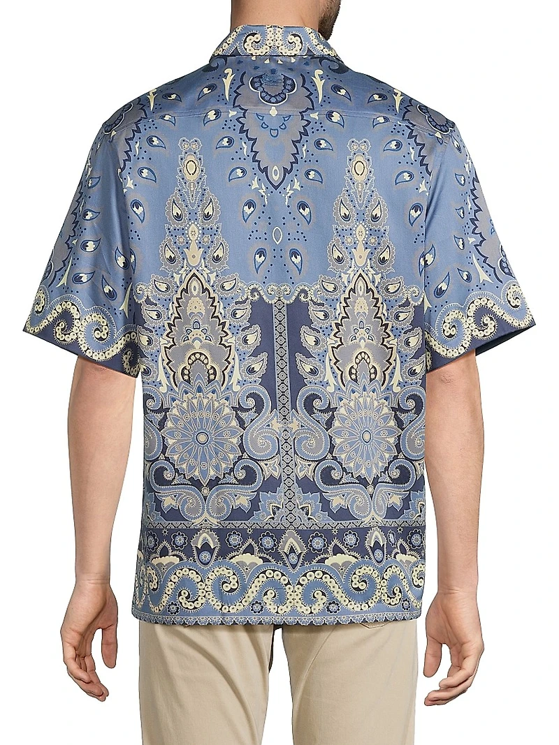 Paisley Cotton Camp Shirt