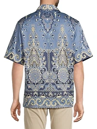 Paisley Cotton Camp Shirt