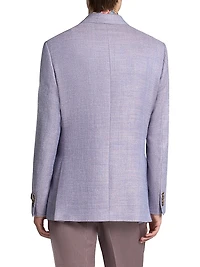 Wool, Silk & Linen Herringbone Jacket