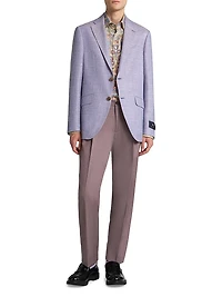 Wool, Silk & Linen Herringbone Jacket