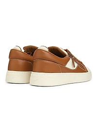 Leather & Canvas Low-Top Sneakers