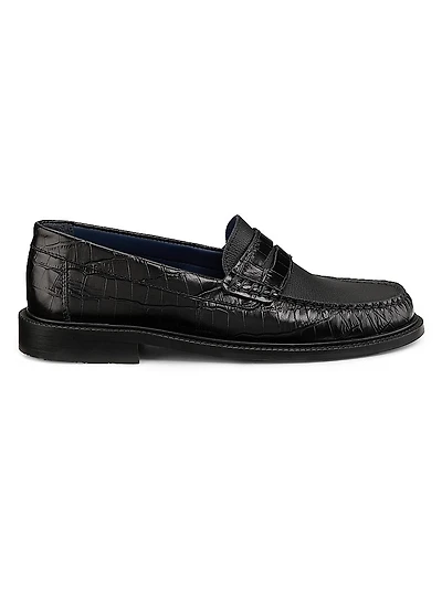 J. Press x Vinny's Yardee Embossed Leather Loafers
