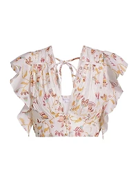 Kikka Shimmer Cotton Crop Top