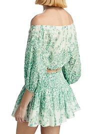 Bova Pleated Cotton Crop Top