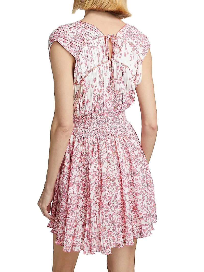 Ciao Floral Smocked Minidress