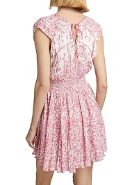 Ciao Floral Smocked Minidress