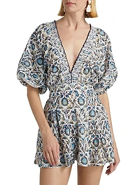 Chantal Printed Short Jumpsuit