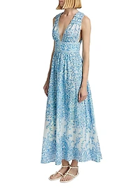 Chiara Floral Cotton Maxi Dress
