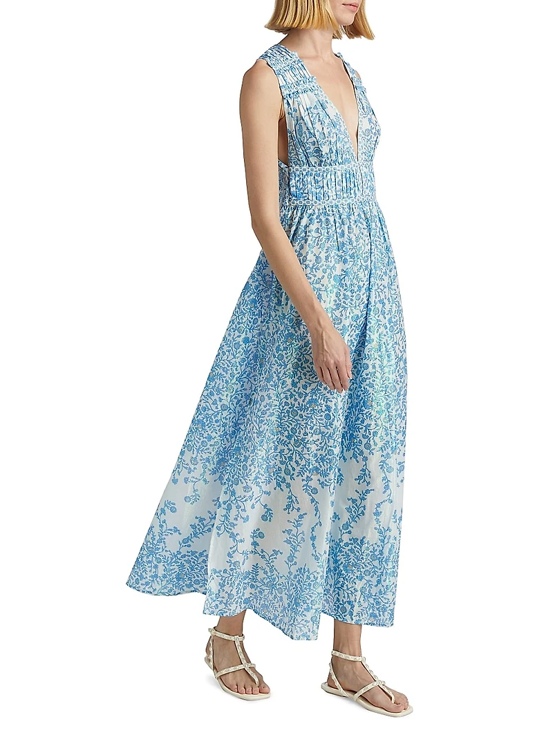 Chiara Floral Cotton Maxi Dress