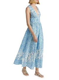 Chiara Floral Cotton Maxi Dress