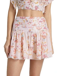 Colleen Floral A-Line Miniskirt