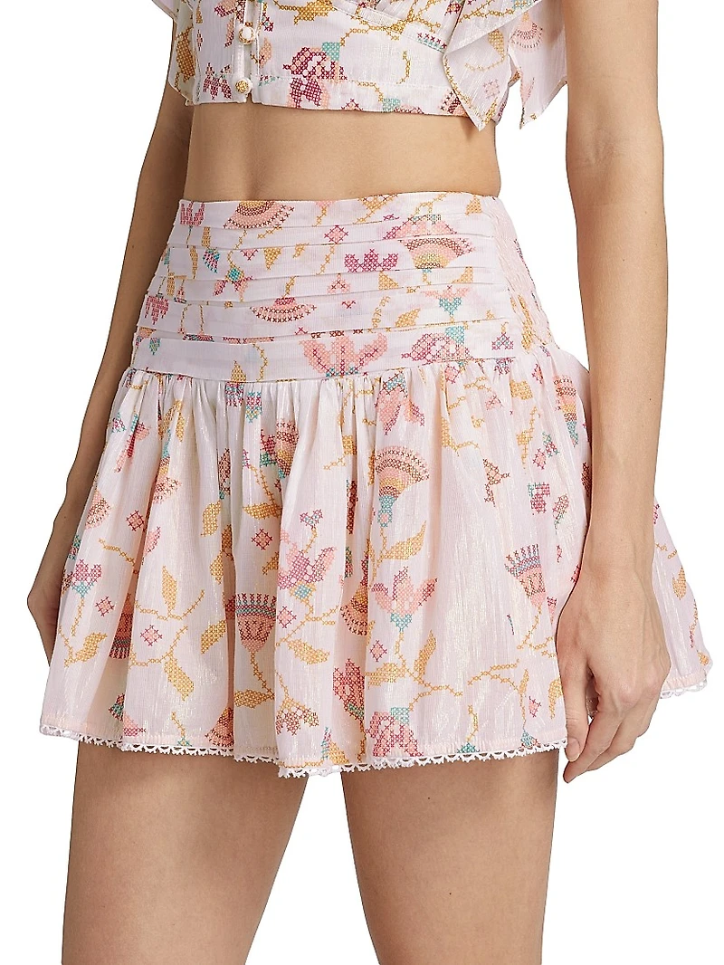 Colleen Floral A-Line Miniskirt