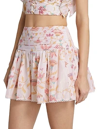 Colleen Floral A-Line Miniskirt