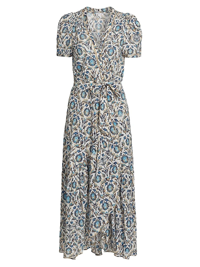 Baba Shimmer Midi Wrap Dress