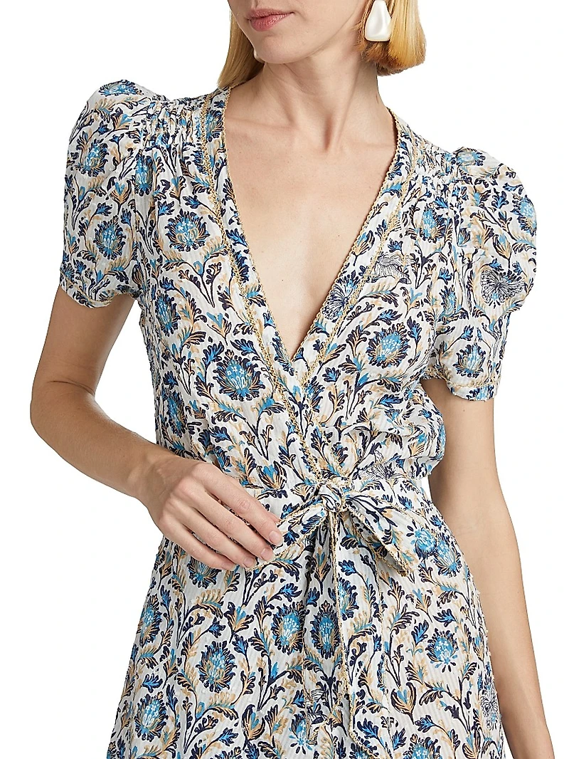 Baba Shimmer Midi Wrap Dress