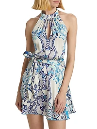 Cassandra Backless Halter Minidress