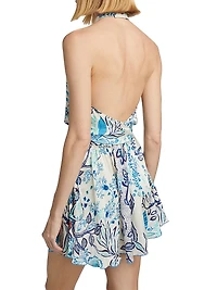 Cassandra Backless Halter Minidress