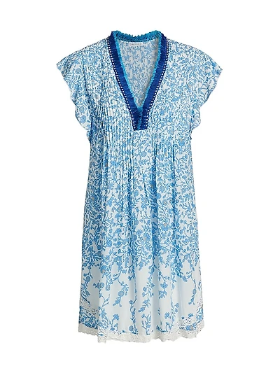 Sasha Pleated Floral Minidress