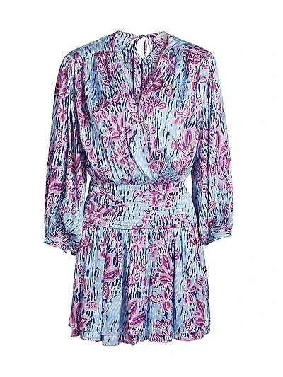 Colleen Printed Smocked Waist Minidress
