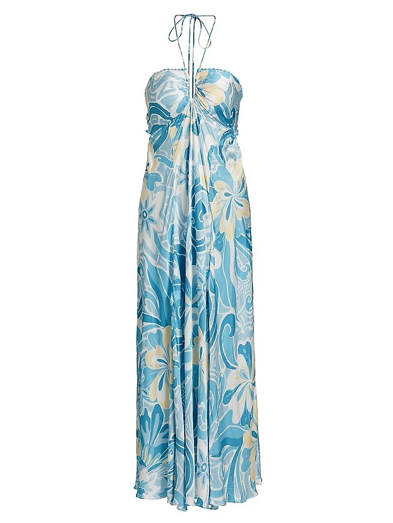 Carla Floral Halter Maxi Dress
