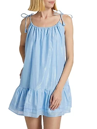 Billie Metallic Cotton Minidress