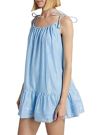 Billie Metallic Cotton Minidress