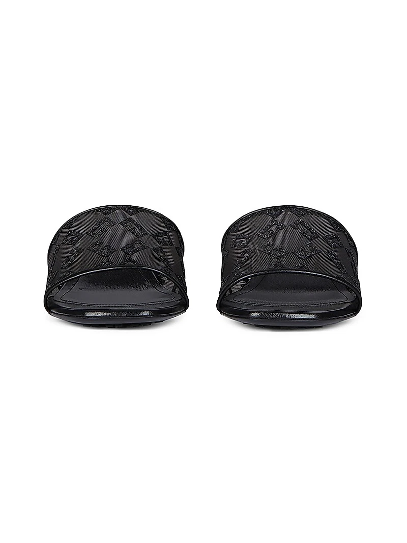 G Cube Mules Monogram 72 Mesh with Lurex