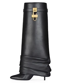 Shark Lock Stiletto Boots Nappa Leather