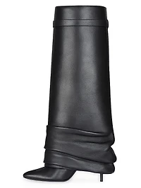 Shark Lock Stiletto Boots Nappa Leather