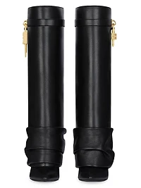 Shark Lock Stiletto Boots Nappa Leather