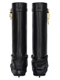 Shark Lock Stiletto Boots Nappa Leather