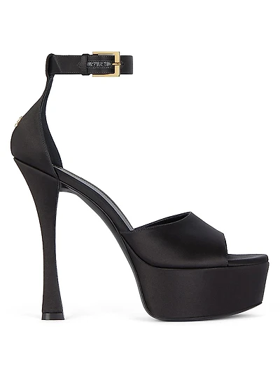 4G Liquid Platform Sandals Satin