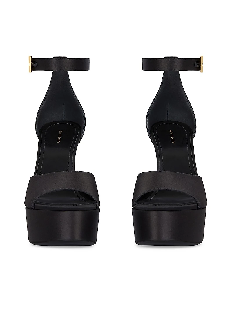 4G Liquid Platform Sandals Satin