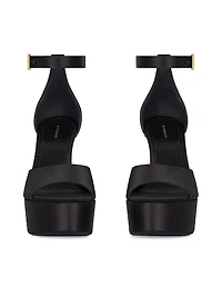 4G Liquid Platform Sandals Satin