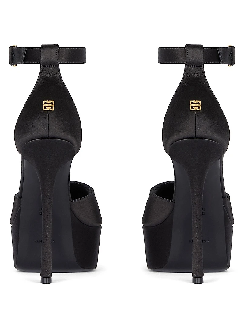 4G Liquid Platform Sandals Satin