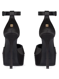 4G Liquid Platform Sandals Satin