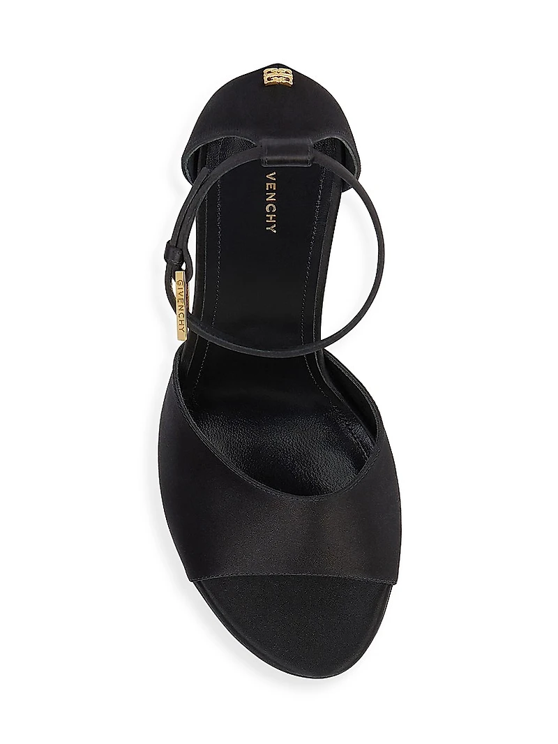 4G Liquid Platform Sandals Satin