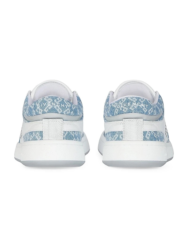 G Move Sneakers Mixed Leathers and Denim Monogram