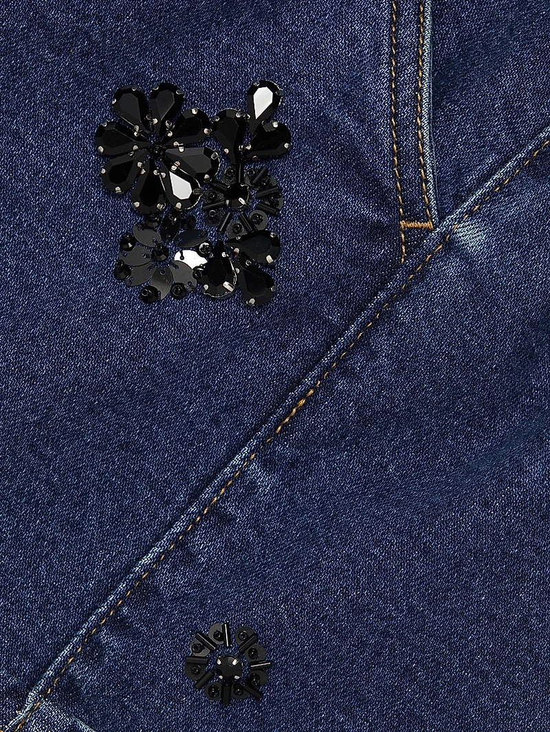 Marin Embellished Denim Shorts