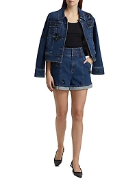 Marin Embellished Denim Shorts