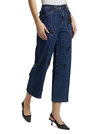 Andy Embellished Crop Jeans