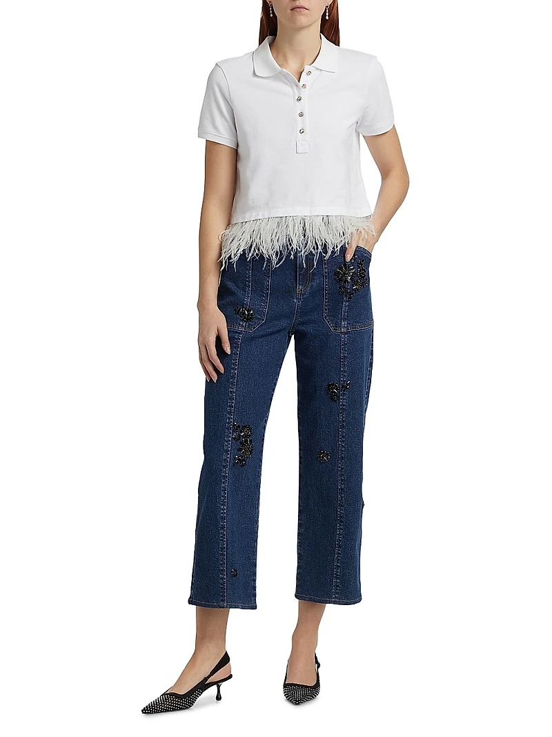 Andy Embellished Crop Jeans