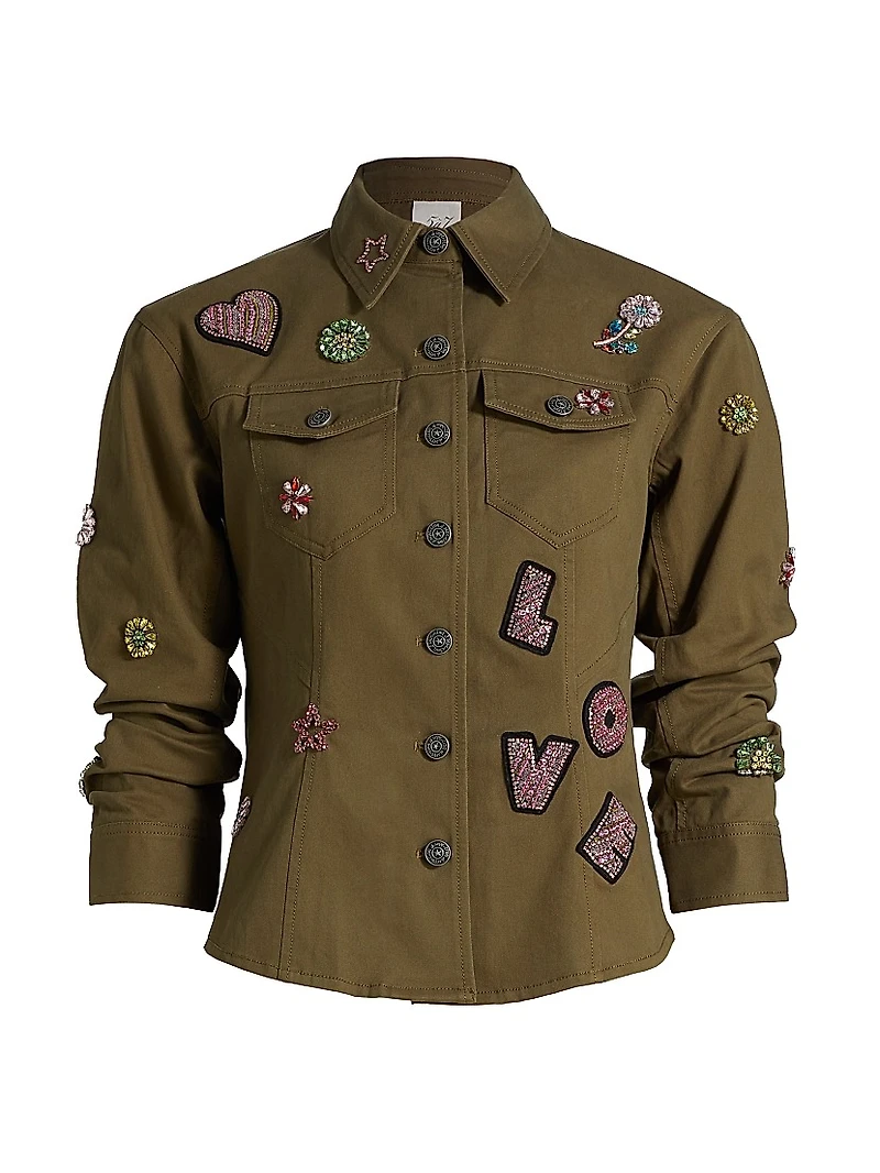 Ditsy Love Scrunched-Sleeve Canyon Jacket
