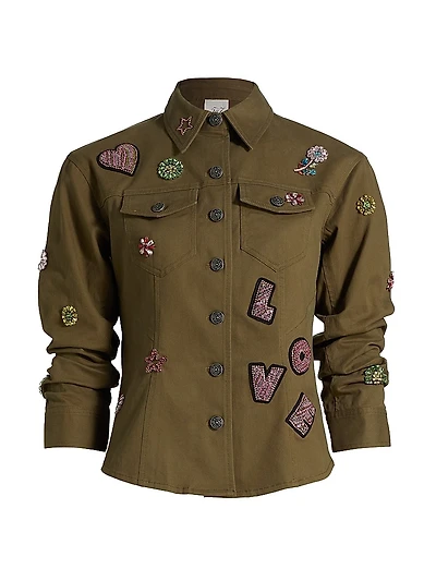 Ditsy Love Scrunched-Sleeve Canyon Jacket