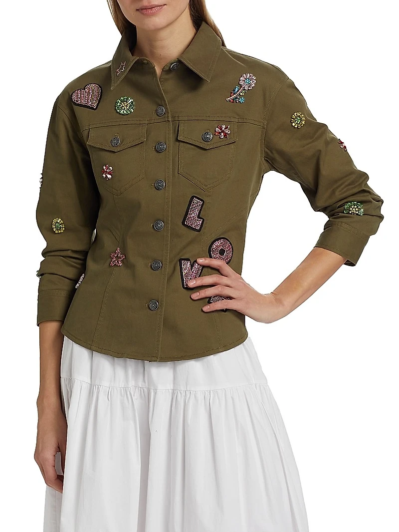 Ditsy Love Scrunched-Sleeve Canyon Jacket